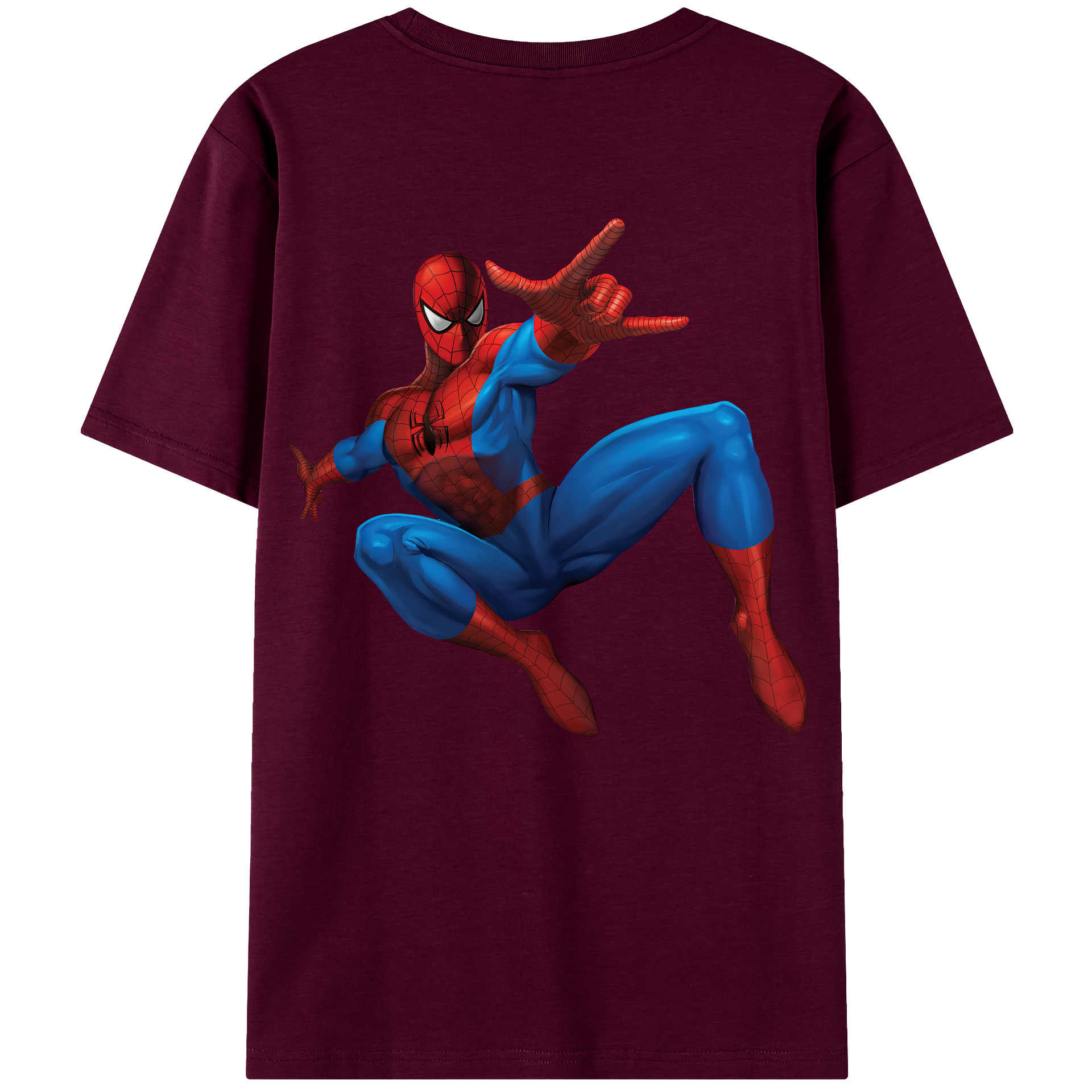 （画像用） Spider Man スパイダーマン レディース半袖Tシャツ(バックプリント)